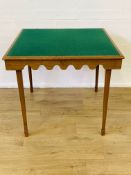 Oak folding card table