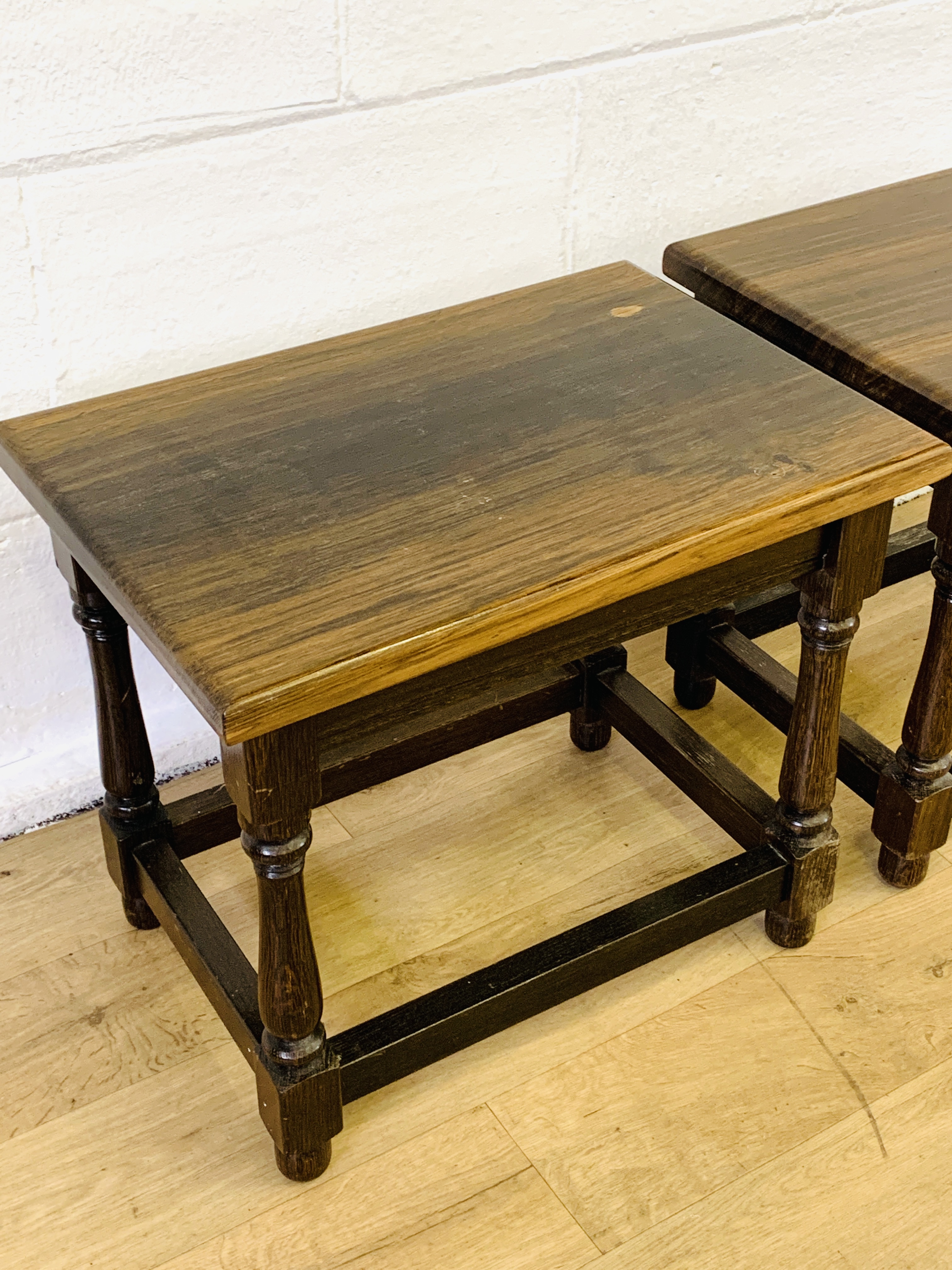 Two bog oak side tables - Image 3 of 4