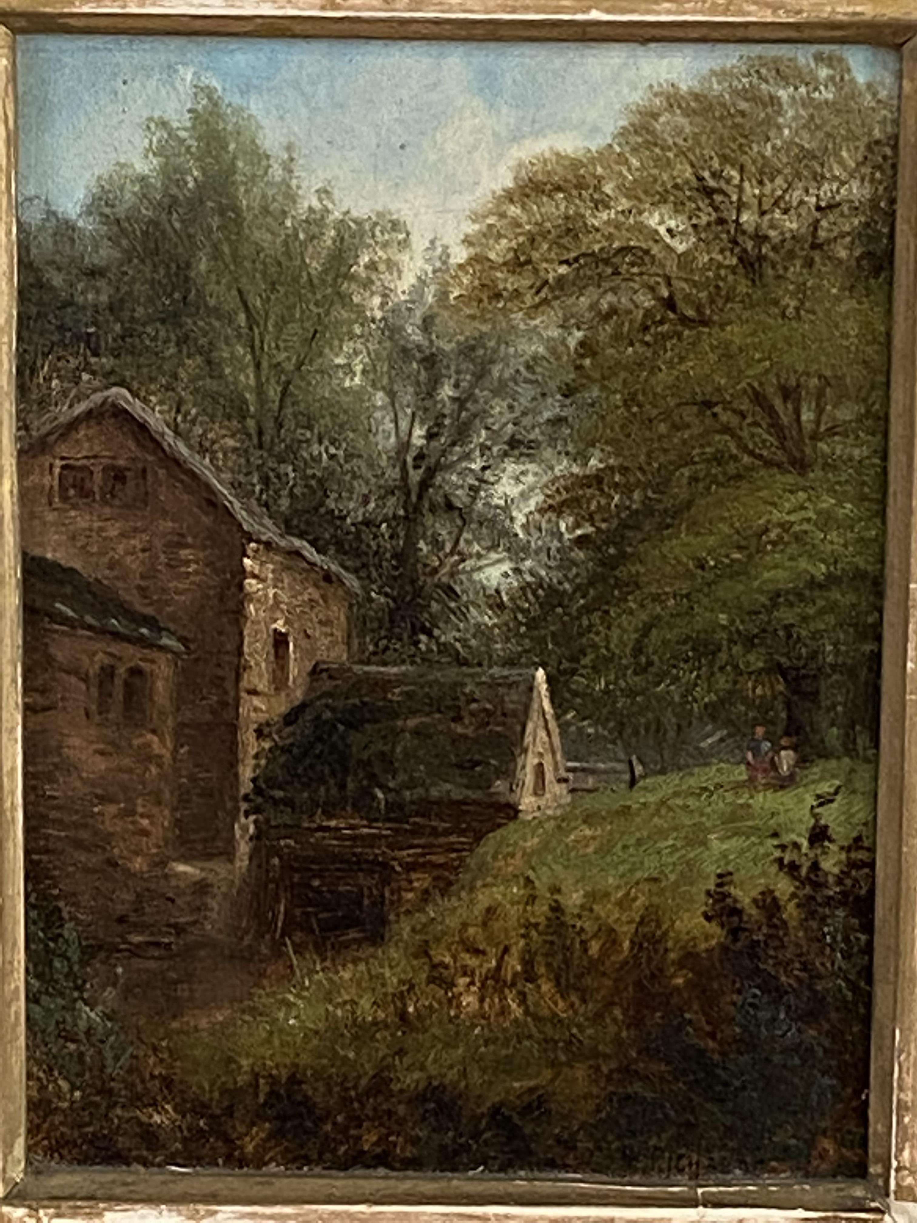 Oil on canvas of a watermill - Image 2 of 3