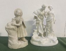Two parian figures