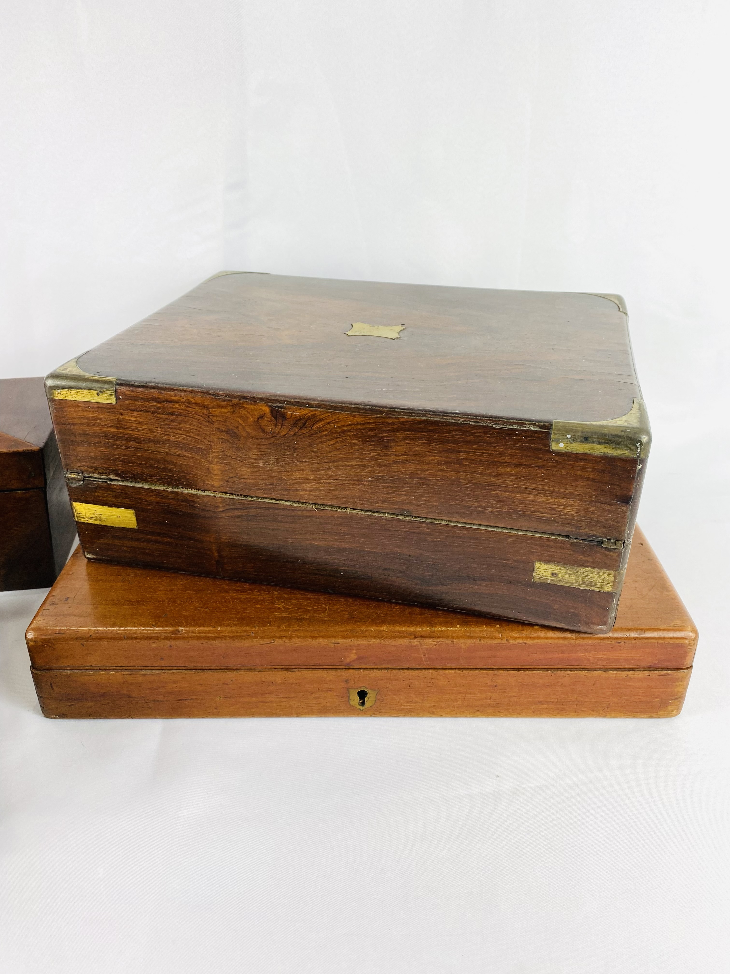 Rosewood writing box together with other boxes - Image 2 of 4