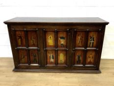 Three door cabinet with panelled front