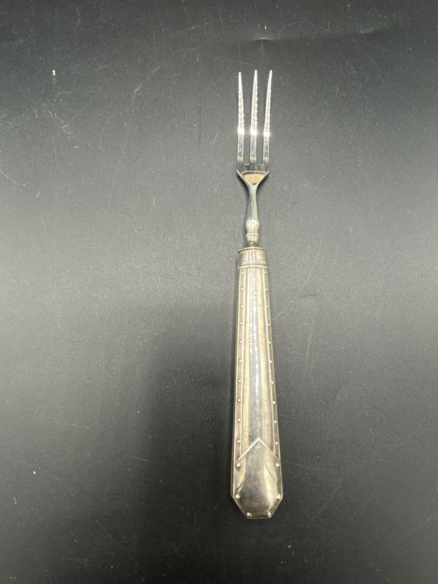 Six knives and forks with silver handles - Bild 3 aus 8