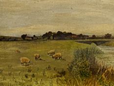 Oil on canvas of a rural scene