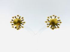 Pair of 18ct gold earrings