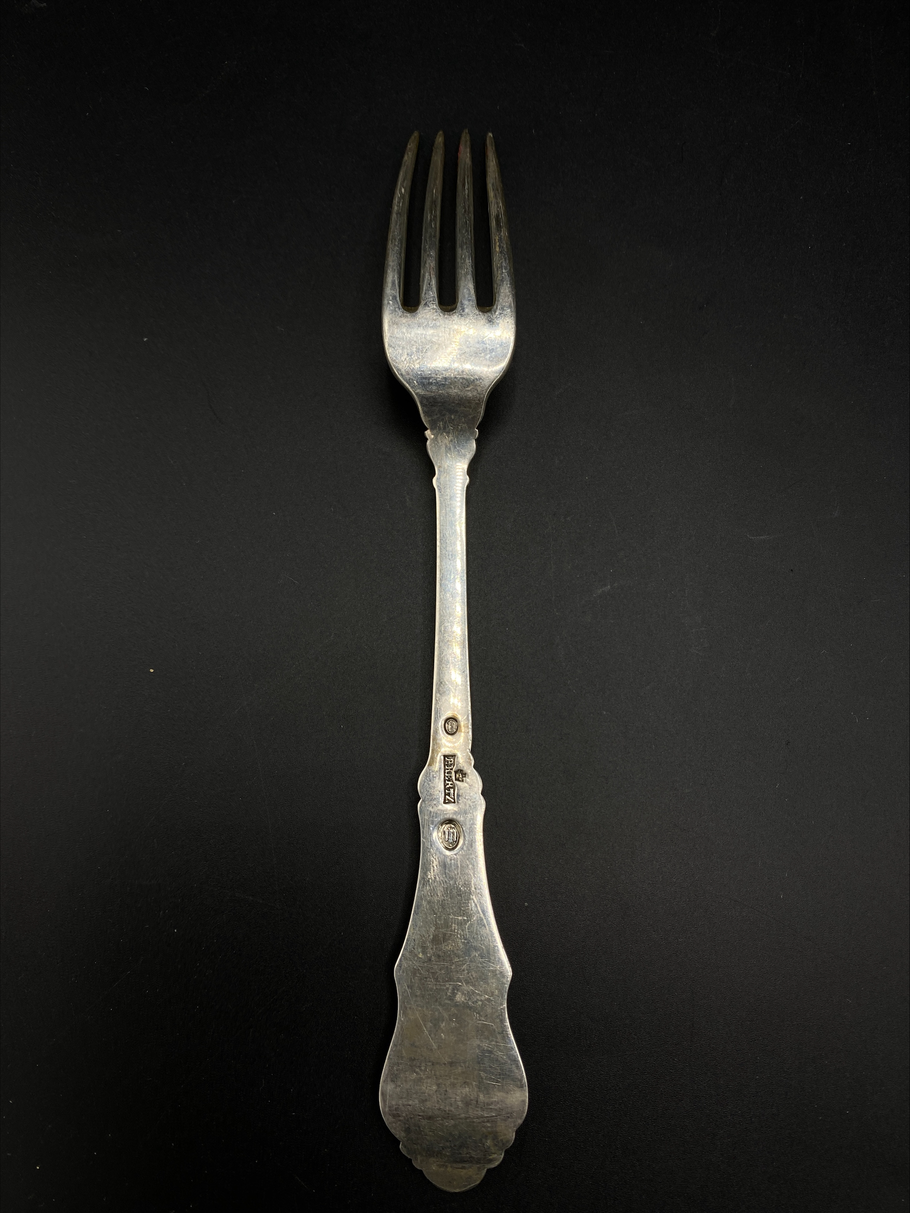 Six Danish silver dinner forks - Image 3 of 5