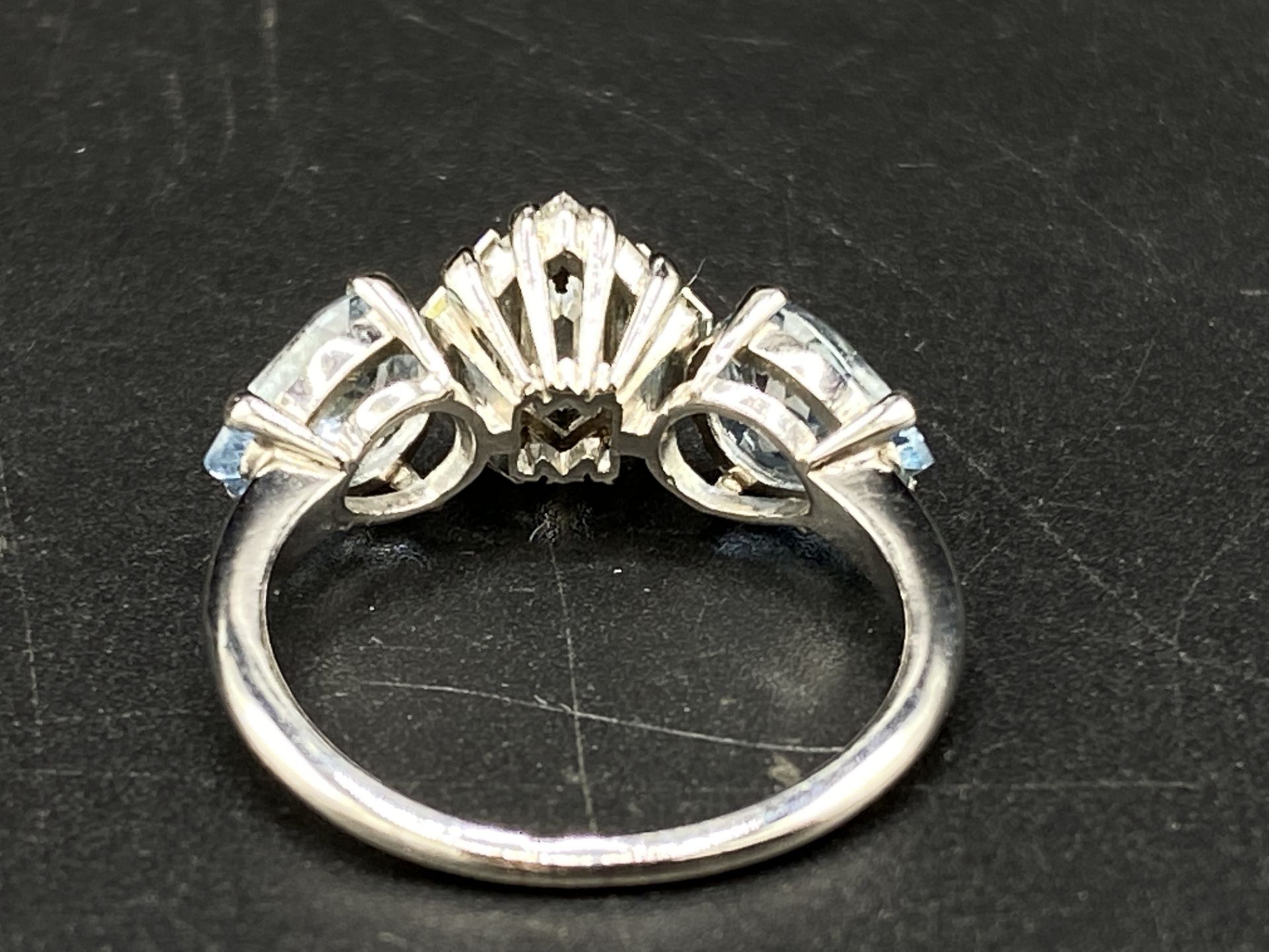 White gold, aquamarine and diamond ring - Image 3 of 5