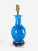 Ceramic blue table lamp