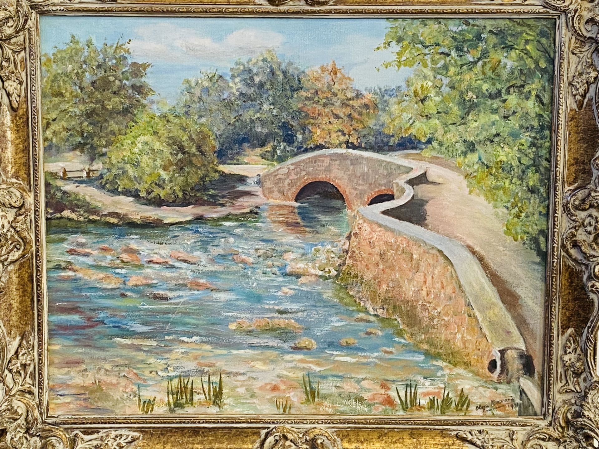 Framed oil on canvas