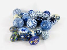 Collection of porcelain balls