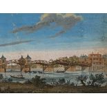 Lithographic print of Hampton Court
