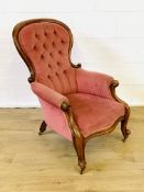 Victorian button back armchair