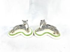 Italian porcelain leopards