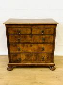 Walnut chest of drawers