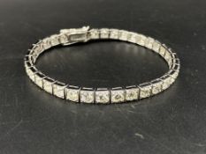 18ct white gold and diamond bracelet