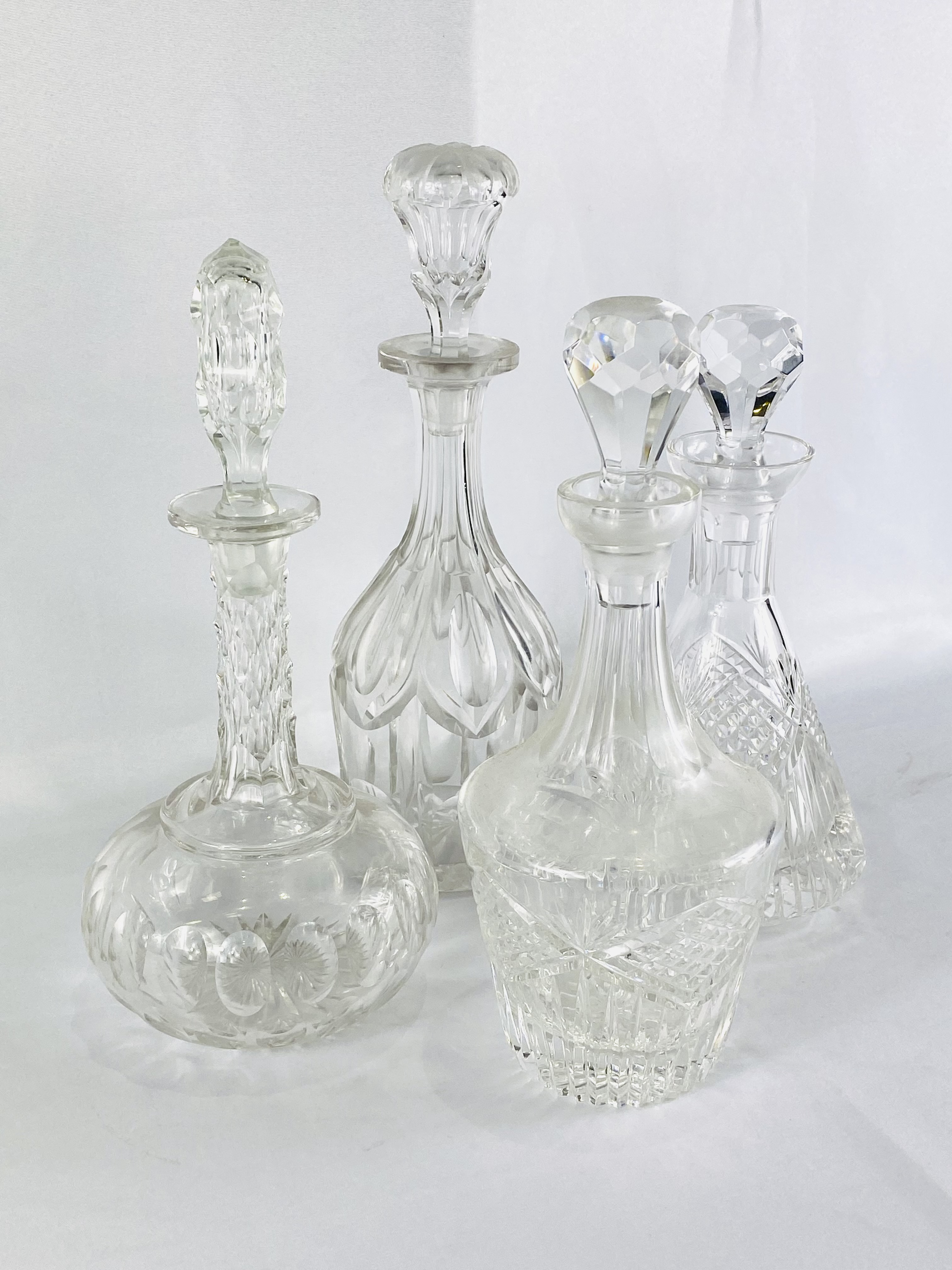 Four cut glass decanters - Image 3 of 5