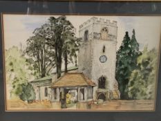 Watercolour by Sandra Francis, together with another