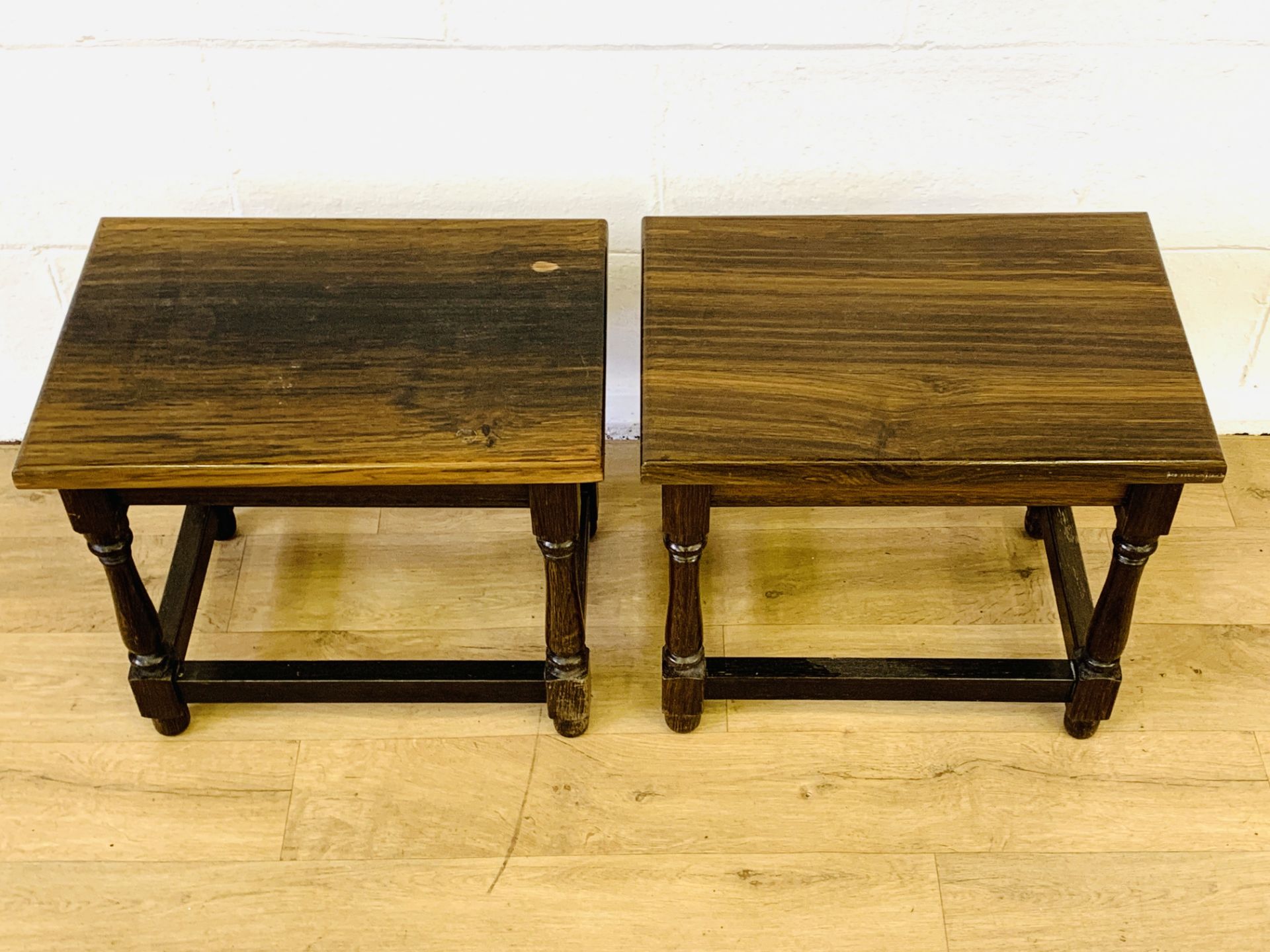 Two bog oak side tables - Image 4 of 4
