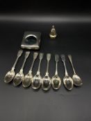 A collection of silver items