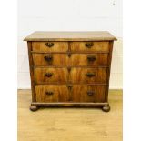 Mahogany veneer chest of drawers