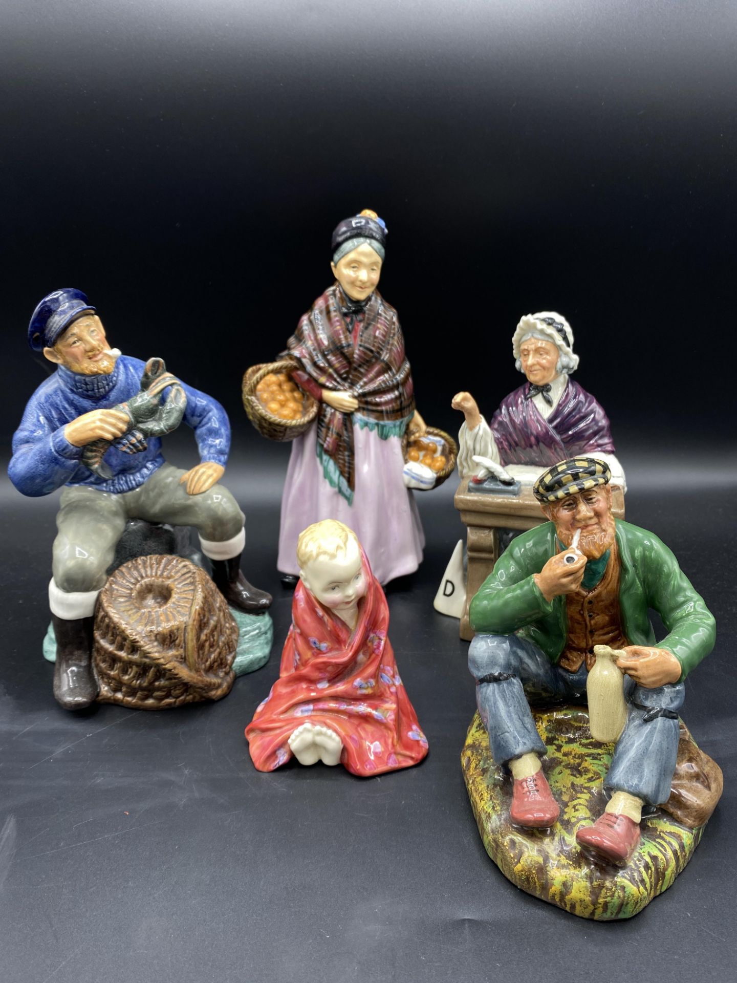 Five Royal Doulton figurines