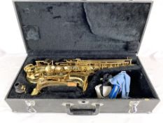 Brass saxophone