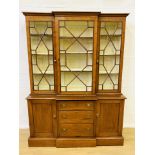 Mahogany breakfront bookcase