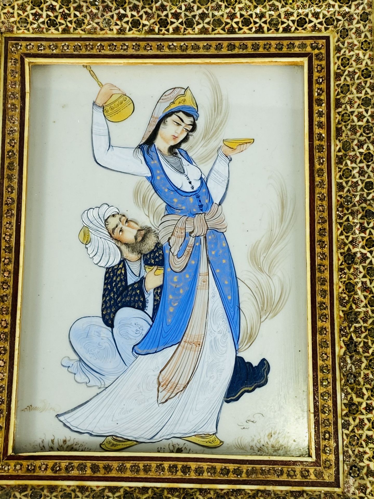 Two Persian paintings - Image 3 of 3