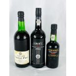 Three bottles of port