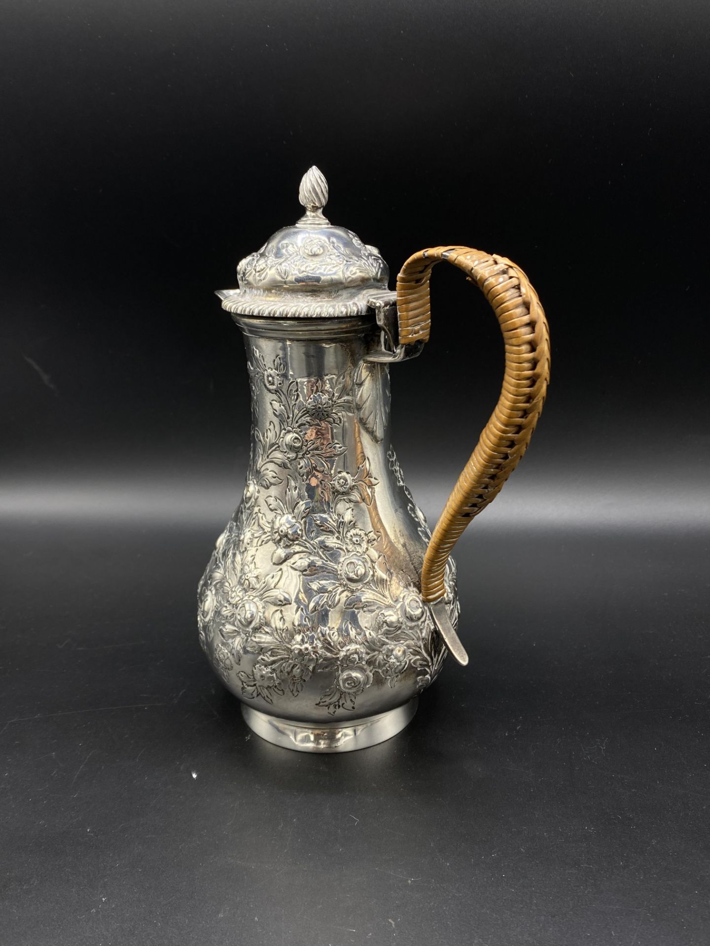 Edwardian silver lidded jug - Bild 4 aus 6