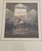 David Trundley, framed and glazed watercolour "Star of The Night, October Sales, Newmarket"