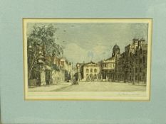 Framed and glazed print of a street scene