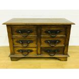 Hardwood chest of six drawers