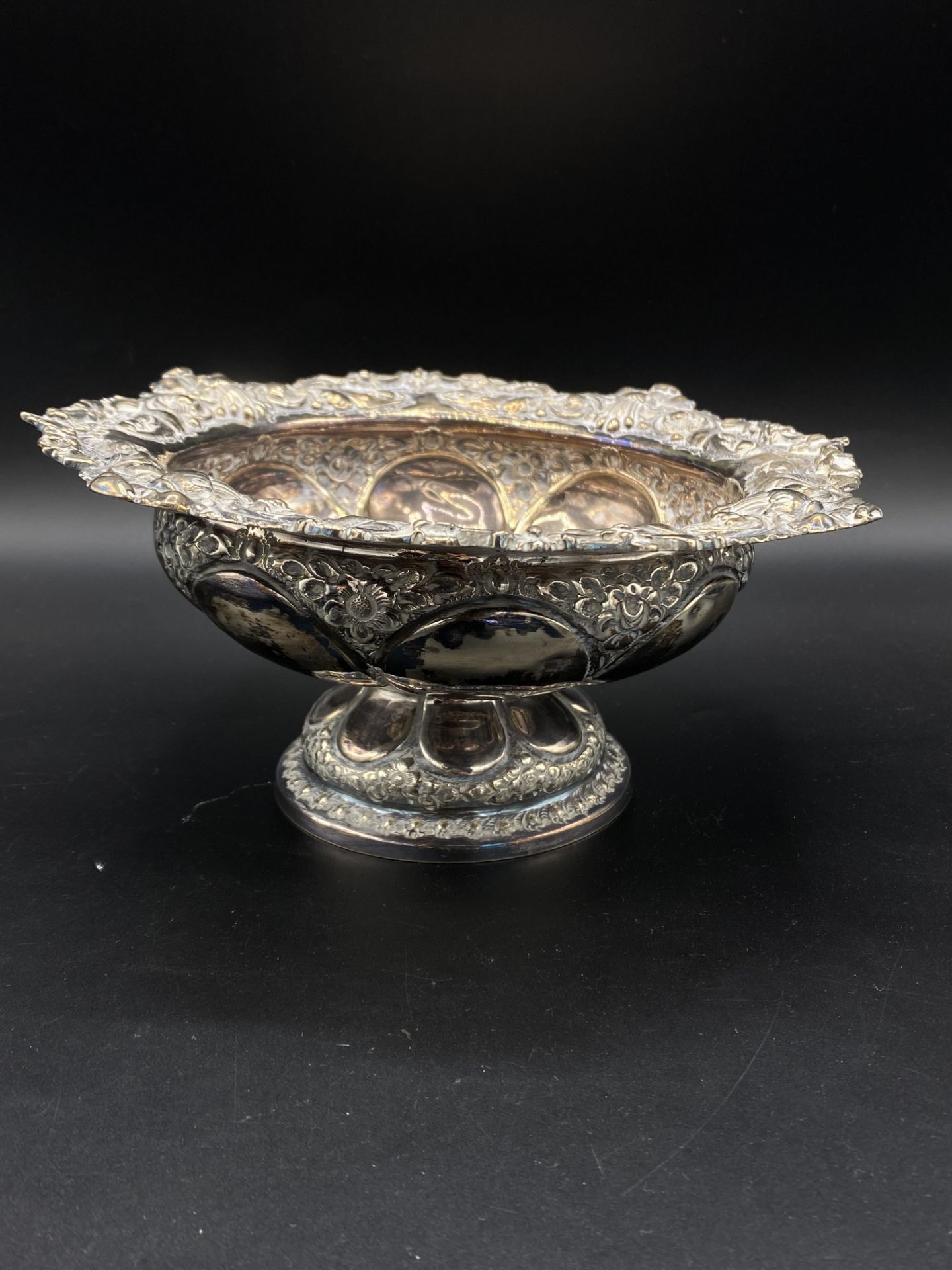 Edwardian silver pedestal bowls - Bild 3 aus 9