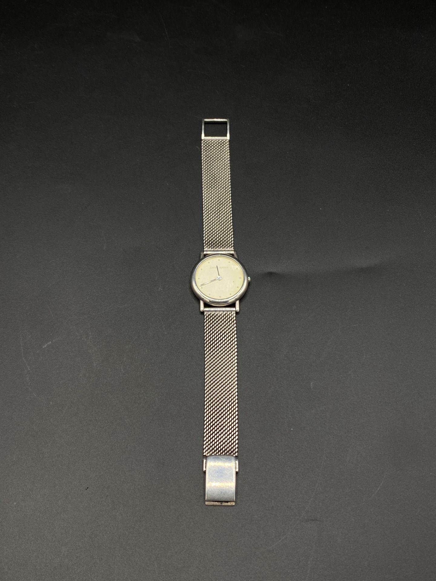 A ladies Thorup & Bonderup for Georg Jensen wrist watch with silver strap and case - Bild 3 aus 5