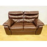 Leather style two seat sofa