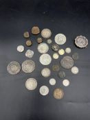 A collection of World coins and silver coins