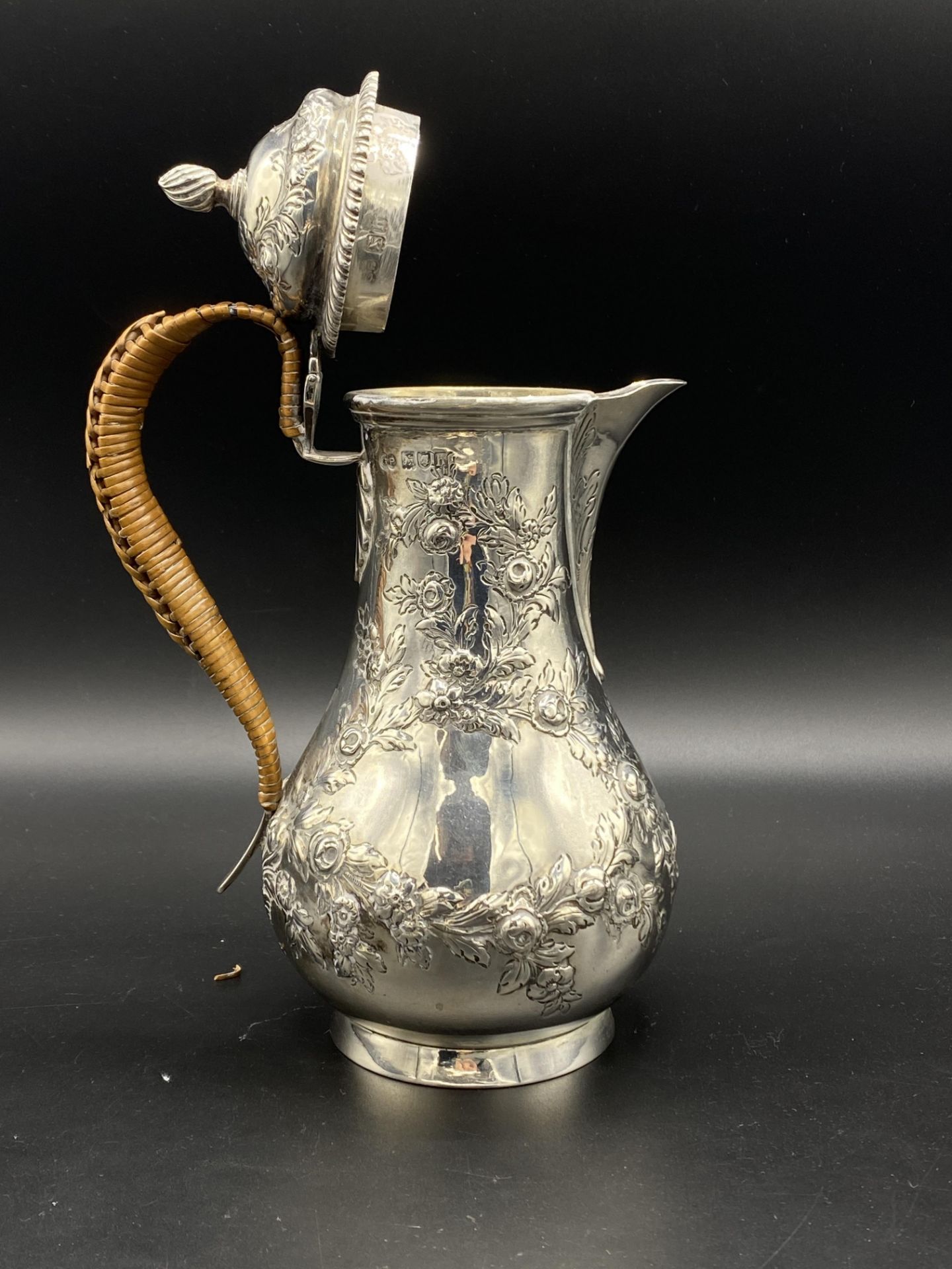 Edwardian silver lidded jug - Bild 6 aus 6