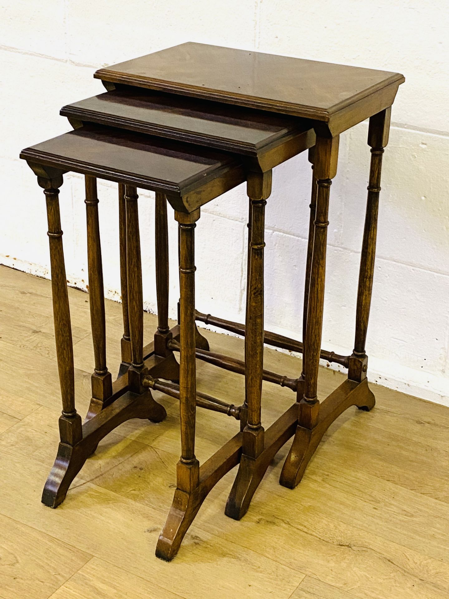 Nest of three mahogany tables - Image 2 of 3