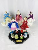 Five Royal Doulton figurines