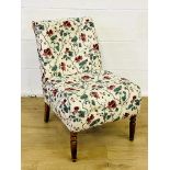 Floral fabric bedroom chair