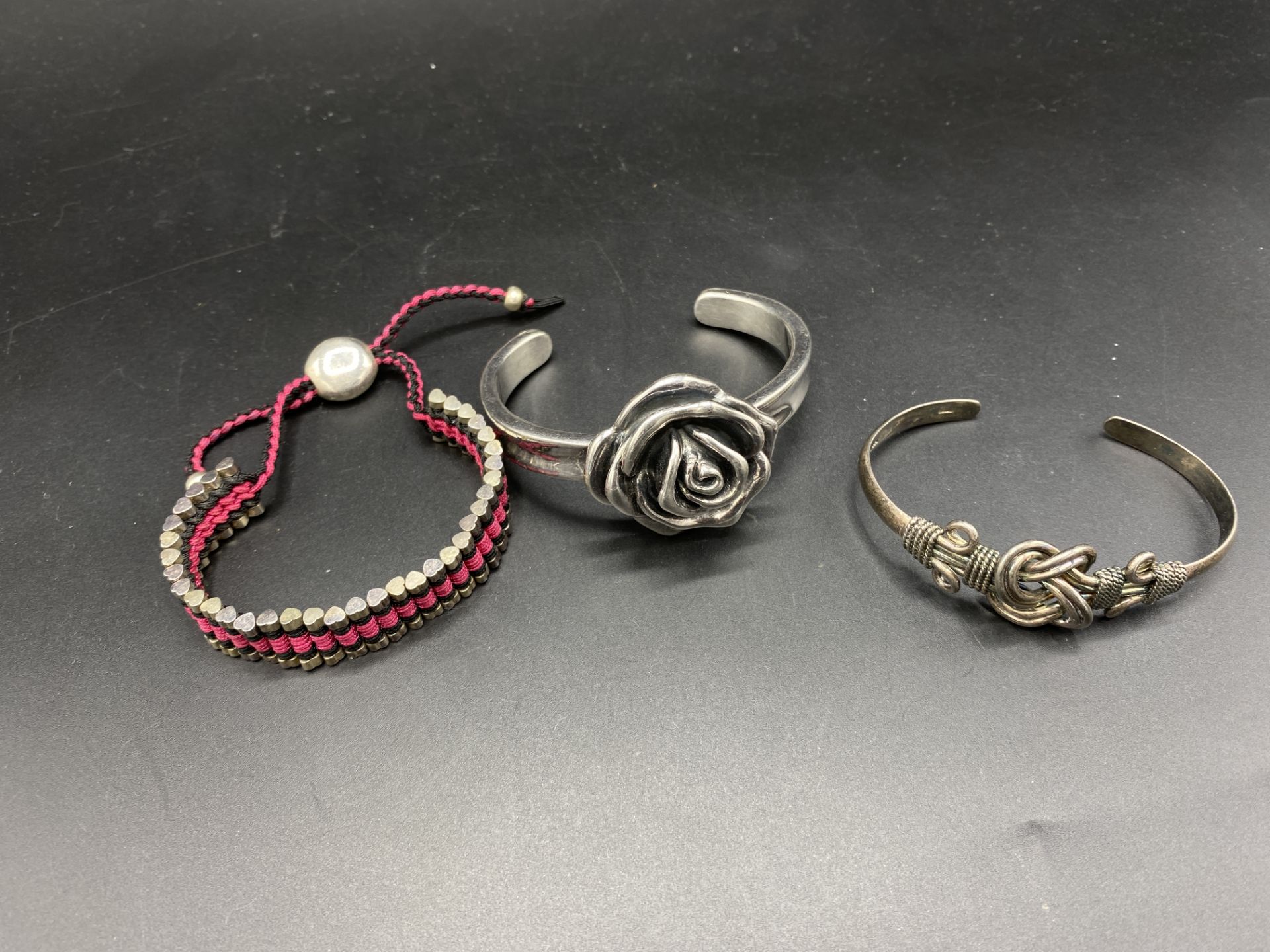 Five silver bracelets and bangles - Image 2 of 4