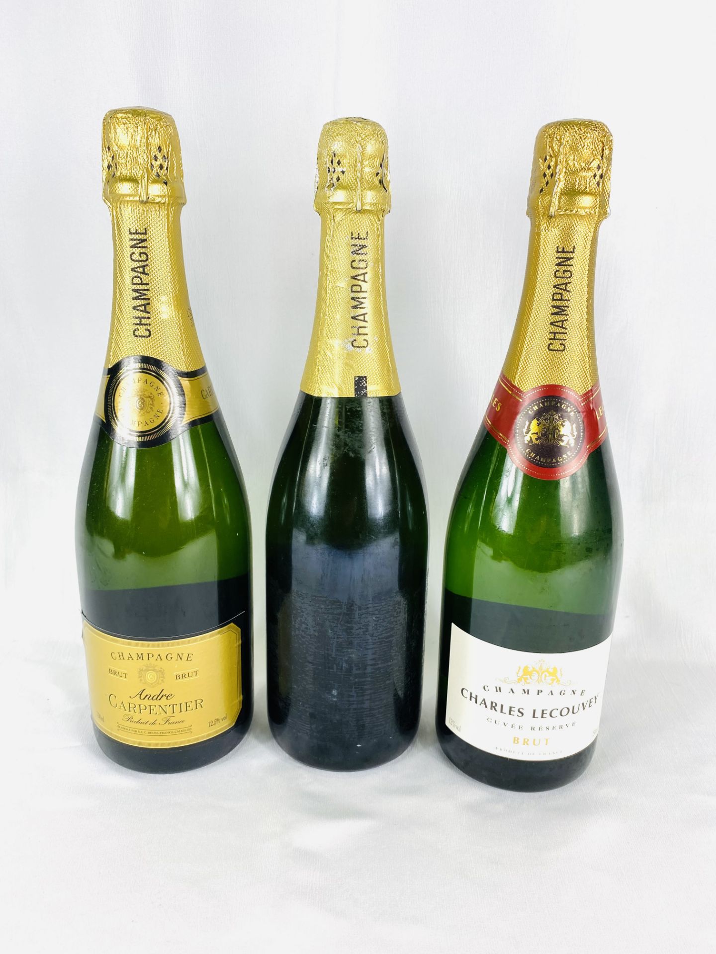 Three bottles of champagne