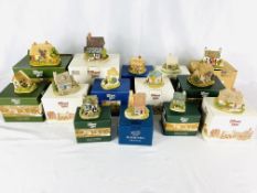 Quantity of 14 boxed (one unboxed) Lilliput Lane Cottages.