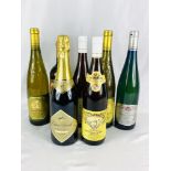 Six 75cl bottles of white wine