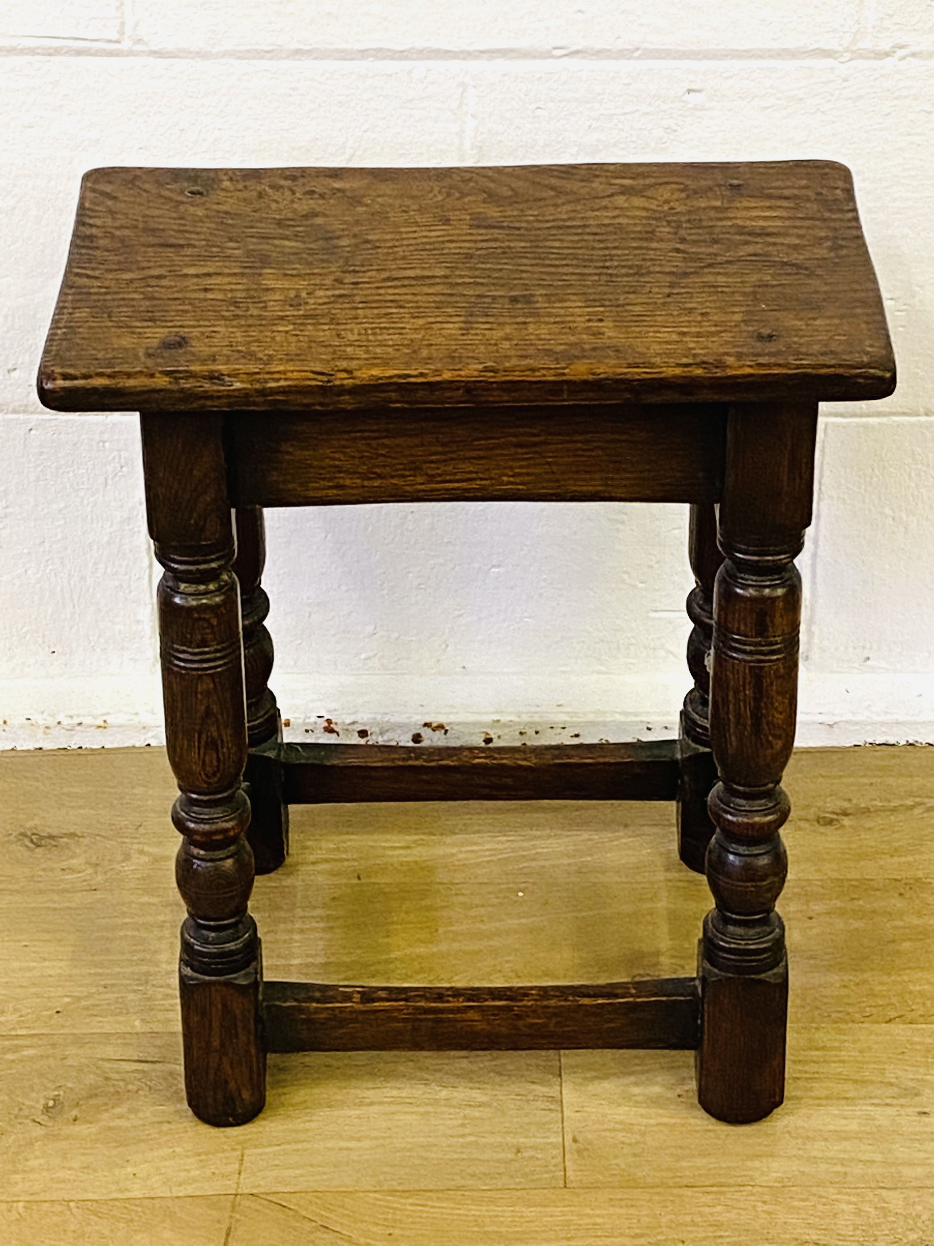 Oak joint stool - Image 2 of 4