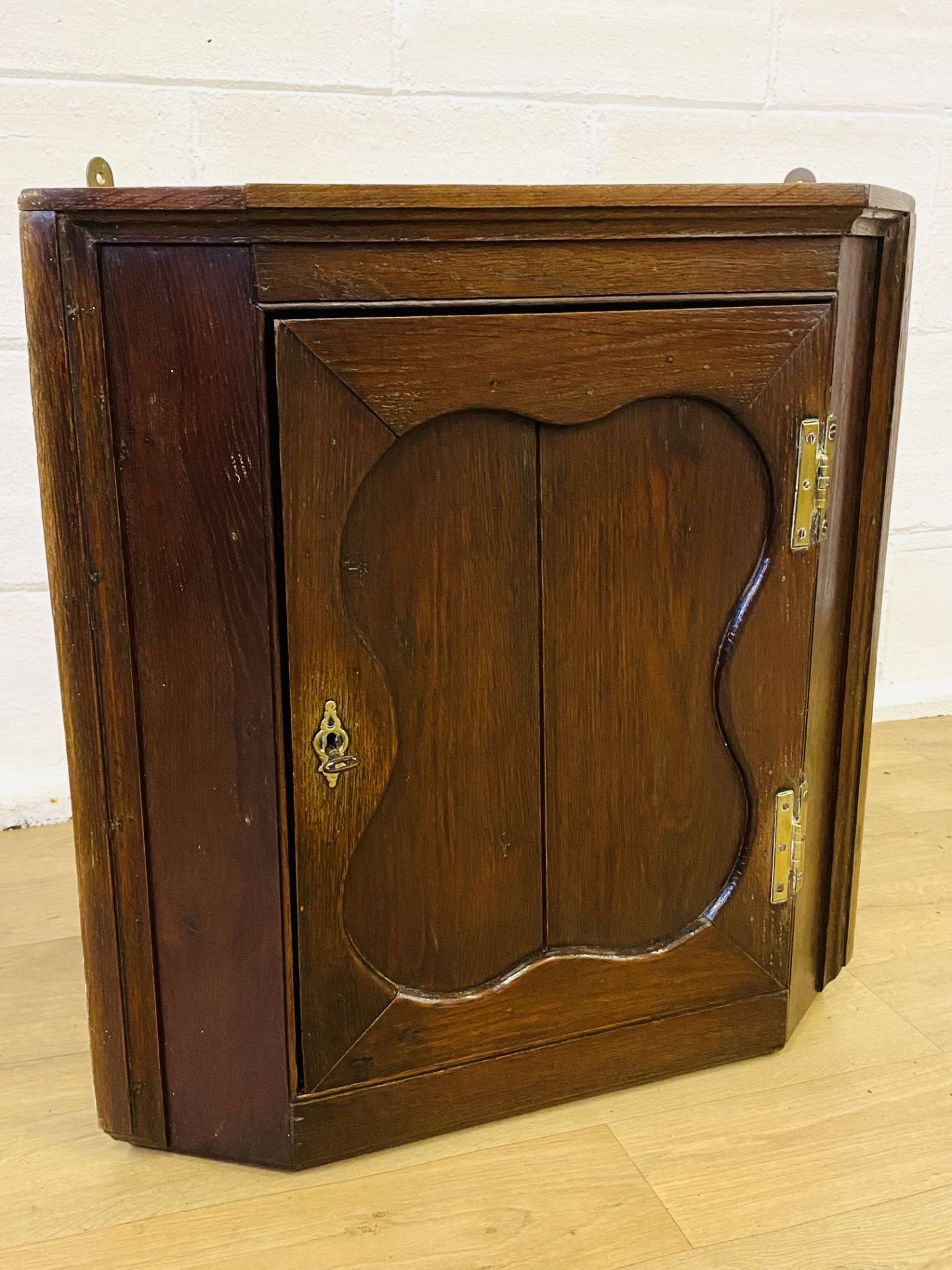 Oak corner cupboard