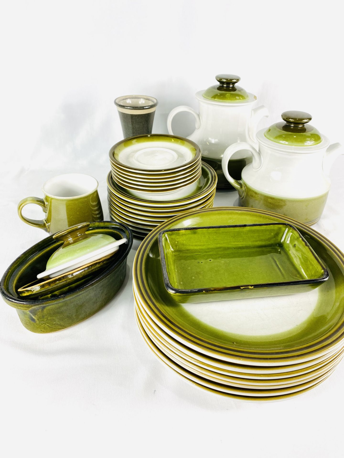 Quantity of green and white tableware, to include some Denby - Image 8 of 8