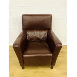 Leather style armchair