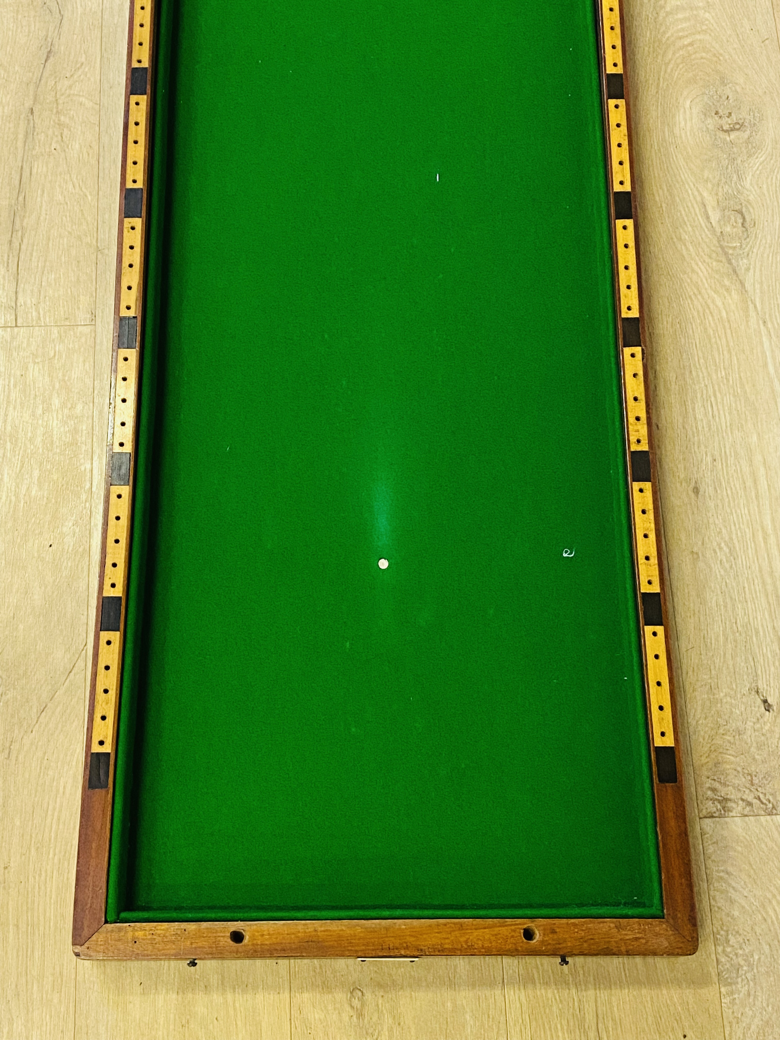 Mahogany bagatelle board together with a bagatelle board - Image 4 of 7